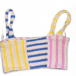 Zara Multicolor Crochet Crop Top